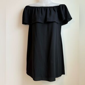 Aritzia Wilfred Neuchatel Black Off-Shoulder Dress